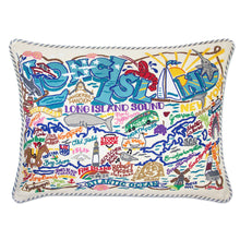 Load image into Gallery viewer, Long Island Hand-Embroidered Pillow