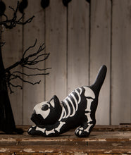 Load image into Gallery viewer, Skeleton Paper Mache Cat | Halloween Decor | Bethany Lowe
