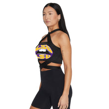 Load image into Gallery viewer, LSU Lips Black Multi Way Bandeau Top