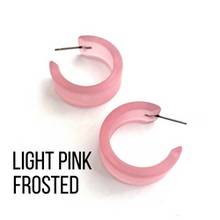 Load image into Gallery viewer, Wide Classic Frosted Hoop Earrings - Clara
