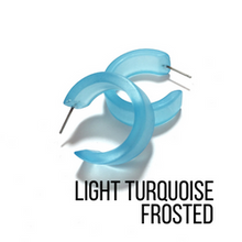 Load image into Gallery viewer, Wide Classic Frosted Hoop Earrings - Clara