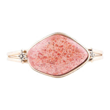 Load image into Gallery viewer, Lucent Orange Sponge Coral Cuff  Golden Bracelet