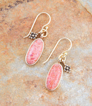 Load image into Gallery viewer, Lucent Orange Sponge Coral Golden Drop Earrings