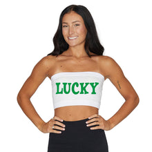 Load image into Gallery viewer, Lucky White Bandeau Top