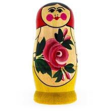 Load image into Gallery viewer, Set of 4 Semenov Style Red Scarf Wooden Nesting Dolls