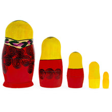 Load image into Gallery viewer, Set of 5 Traditional Style Matryoshka Wooden Nesting Dolls