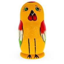 Load image into Gallery viewer, Set of 5 Rooster Family Wooden Nesting Dolls