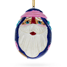 Load image into Gallery viewer, Santa Carved Wood Hand Painted Ornament