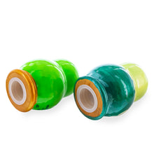 Load image into Gallery viewer, Set of 2 Green Salt and Pepper Shakers Nesting Dolls in Assortment (Styles May Vary)