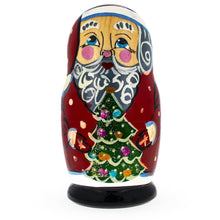 Load image into Gallery viewer, Set of 3 Santa, Penguin and Snowman Wooden Nesting Dolls
