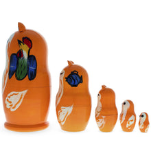 Load image into Gallery viewer, Set of 5 Fox Family Wooden Nesting Dolls