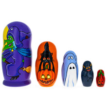 Load image into Gallery viewer, Halloween Wooden Nesting Dolls 5.75 Inches