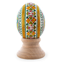 Load image into Gallery viewer, Green Authentic Blown Real Eggshell Ukrainian Easter Egg Pysanka 30