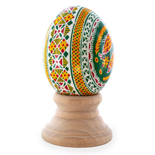Load image into Gallery viewer, Green Authentic Blown Real Eggshell Ukrainian Easter Egg Pysanka 30