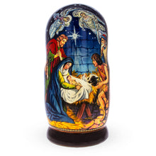 Load image into Gallery viewer, Set of 5 Jesus is Born Nativity Scene Nesting Dolls Matryoshka