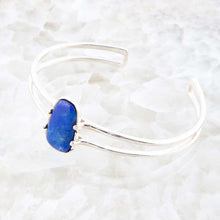 Load image into Gallery viewer, Madeleine Blue Lapis and Sterling Silver Cuff Bracelet