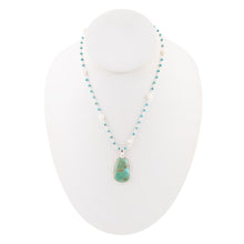 Load image into Gallery viewer, Madeleine Blue Turquoise and Sterling Silver Drop Pendant Necklace
