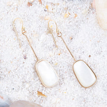 Load image into Gallery viewer, Madeleine White Mother of Pearl and Bronze Earrings