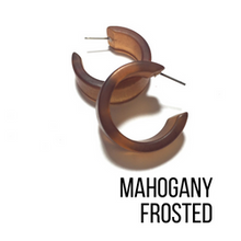Load image into Gallery viewer, Wide Classic Frosted Hoop Earrings - Clara