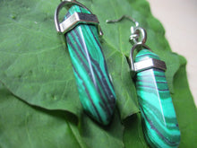Load image into Gallery viewer, Malachite Chakra Point Peaceful Earrings