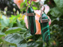 Load image into Gallery viewer, Malachite Chakra Point Peaceful Earrings