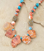 Load image into Gallery viewer, Mandarin Orange Jasper Statement Necklace