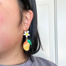 Load image into Gallery viewer, Mango Dangle Acrylic Earrings