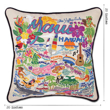 Load image into Gallery viewer, Maui Hand-Embroidered Pillow