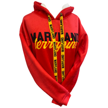 Load image into Gallery viewer, Maryland Terps Red Varsity Furry Hoodie
