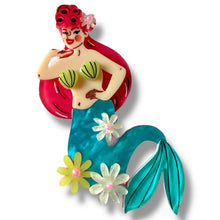 Load image into Gallery viewer, Pearl the Mermaid Brooch by Marla VonDuta x Lipstick &amp; Chrome