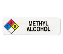 Load image into Gallery viewer, &quot;Methyl Alcohol&quot; HMIG Safety Labels, 0.75&quot; x 2.5&quot;, 250/ROLL