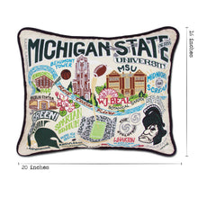 Load image into Gallery viewer, Michigan State University Collegiate Embroidered Pillow by CatStudio