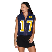 Load image into Gallery viewer, University of Michigan Varsity Puffer Vest