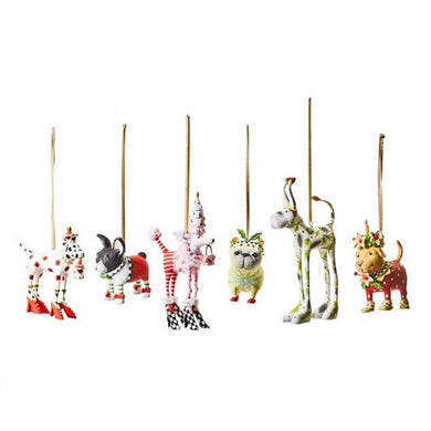Mini Dog Ornaments, Set of 6 by Patience Brewster