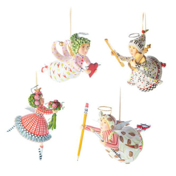 Mini Paradise Angel Ornaments Set of 4 by Patience Brewster