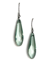 Load image into Gallery viewer, Seafoam Green Faceted Briolette Teardrop Drop Earrings