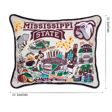Load image into Gallery viewer, Mississippi State University Collegiate Embroidered Pillow by CatStudio