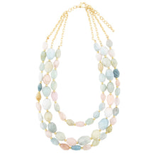 Load image into Gallery viewer, Mixed Morganite Pastel Statement Strand Necklace