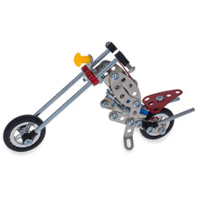 Load image into Gallery viewer, Metal Motorcycle Model Kit Buildable Chopper Toy with Bolts &amp; Tools DIY  (105 Pieces) 7.5 Inches