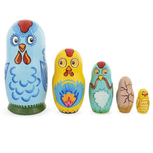 Load image into Gallery viewer, The Chicken Family Wooden Nesting Dolls