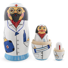 Load image into Gallery viewer, Doctor &amp; Nurses Wooden Nesting Dolls