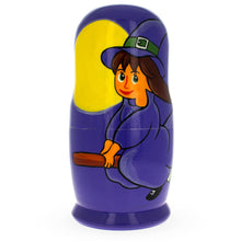 Load image into Gallery viewer, Halloween Girl Wooden Nesting Dolls 5.75 Inches