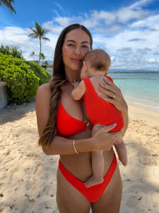 Coral Scrunch Kids One Piece