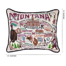 Load image into Gallery viewer, Montana, University of Collegiate Embroidered Pillow by CatStudio