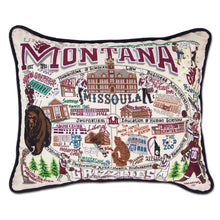 Load image into Gallery viewer, Montana, University of Collegiate Embroidered Pillow by CatStudio