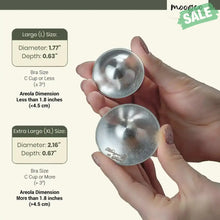Load image into Gallery viewer, MOOGCO Silver Nursing Cups 925k Silver - For pain - free breastfeeding Heal sore cracked nipples Protect against sore breasts and nipple irritation