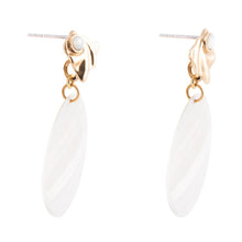 Load image into Gallery viewer, Mother of Pearl Slab Drop Earrings