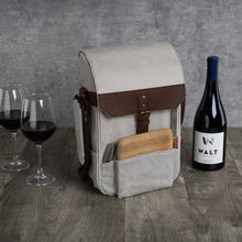 Load image into Gallery viewer, 2 Bottle Insulated Wine &amp; Cheese Cooler Tote