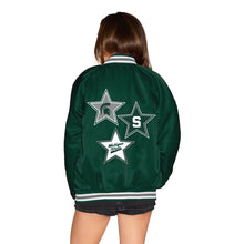 Load image into Gallery viewer, Michigan State Satin Letterman Bomber Jacket