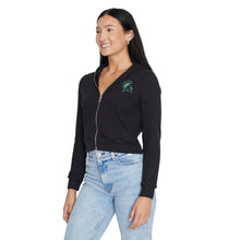 Load image into Gallery viewer, Michigan State Waffle Knit Zip Up Hoodie